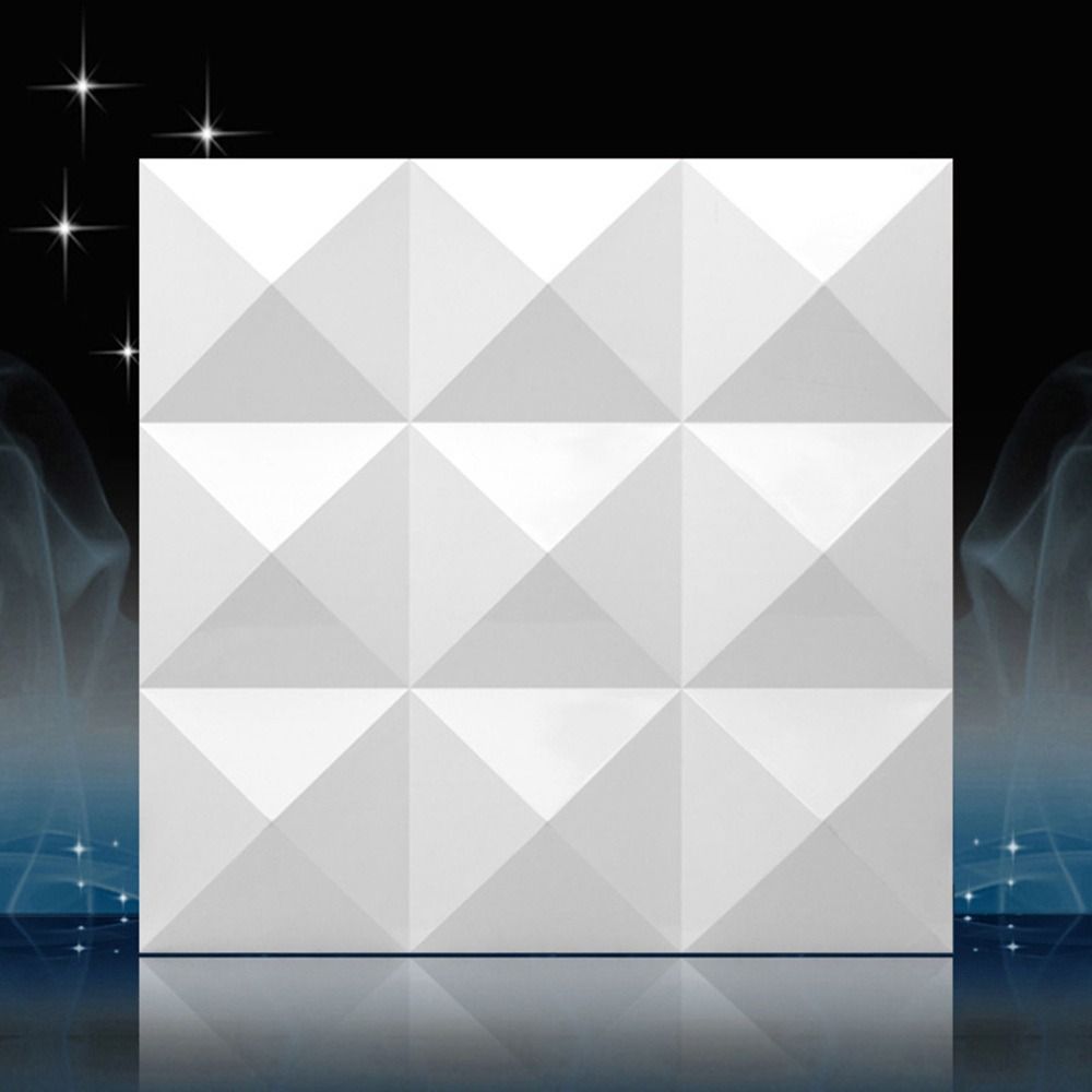 Biały panel ścienny 3D 50*50cm – Pvc Panel Background recenzja i cena